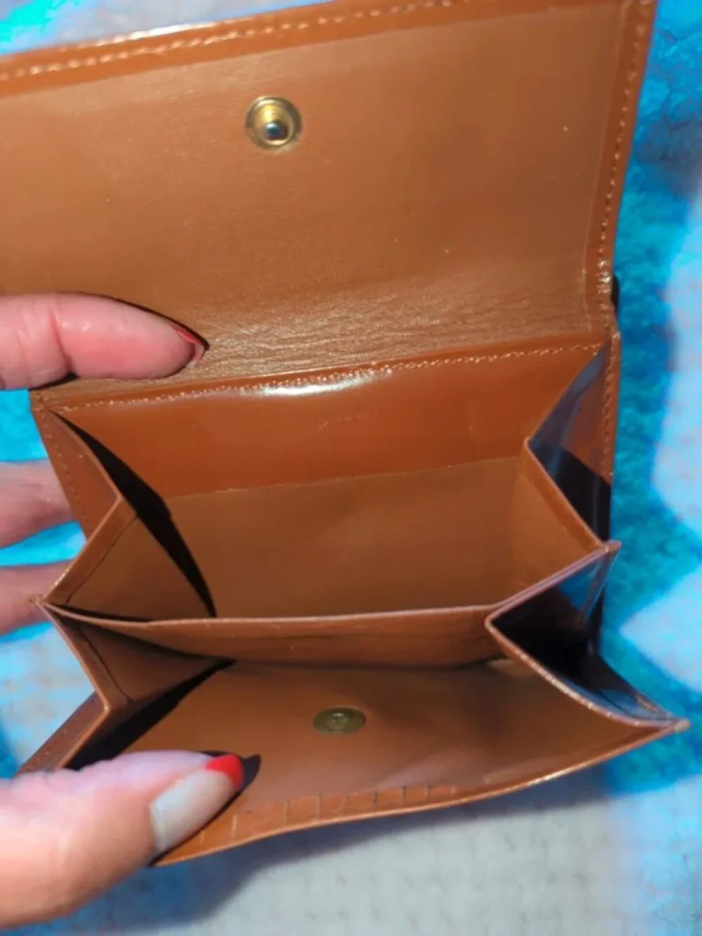 Marie Claire patent leather wallet